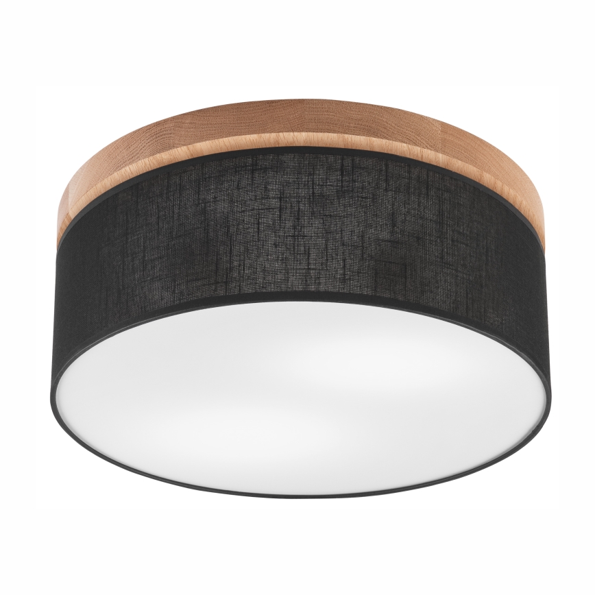 Brilagi - LED Stropna svjetiljka BELLADONNA 2xE27/15W/230V pr. 40 cm crna/hrast