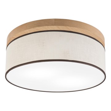 Brilagi - LED Stropna svjetiljka BELLADONNA 2xE27/15W/230V pr. 40 cm krem/hrast