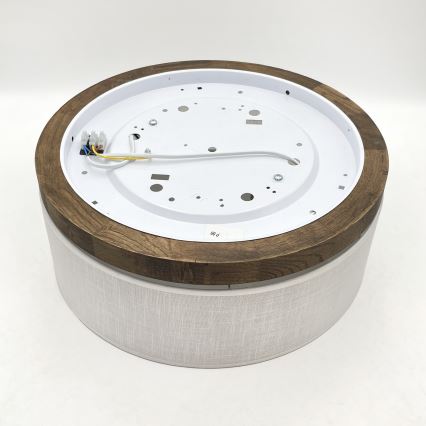 Brilagi - LED Stropna svjetiljka BELLADONNA 2xE27/15W/230V promjer 40 cm bijela/hrast orah