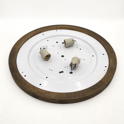 Brilagi - LED Stropna svjetiljka BELLADONNA 3xE27/15W/230V promjer 50 cm bijela/hrast orah