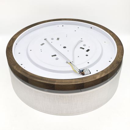 Brilagi - LED Stropna svjetiljka BELLADONNA 3xE27/15W/230V promjer 50 cm bijela/hrast orah