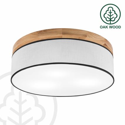 Brilagi - LED Stropna svjetiljka BELLADONNA 3xE27/15W/230V promjer 50 cm bijela/hrast