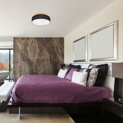 Brilagi - LED Stropna svjetiljka BELLADONNA 3xE27/15W/230V pr. 50 cm crna/bor