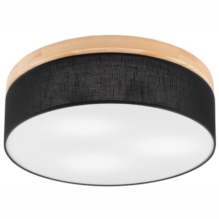 Brilagi - LED Stropna svjetiljka BELLADONNA 3xE27/15W/230V pr. 50 cm crna/bor