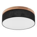 Brilagi - LED Stropna svjetiljka BELLADONNA 3xE27/15W/230V pr. 50 cm crna/hrast