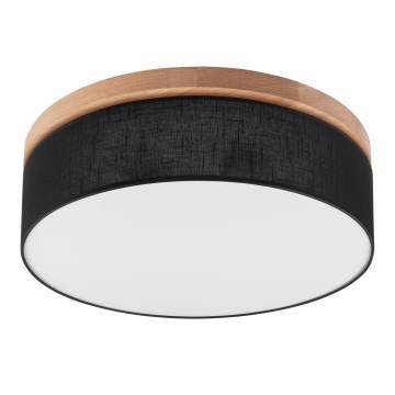 Brilagi - LED Stropna svjetiljka BELLADONNA 3xE27/15W/230V pr. 50 cm crna/hrast