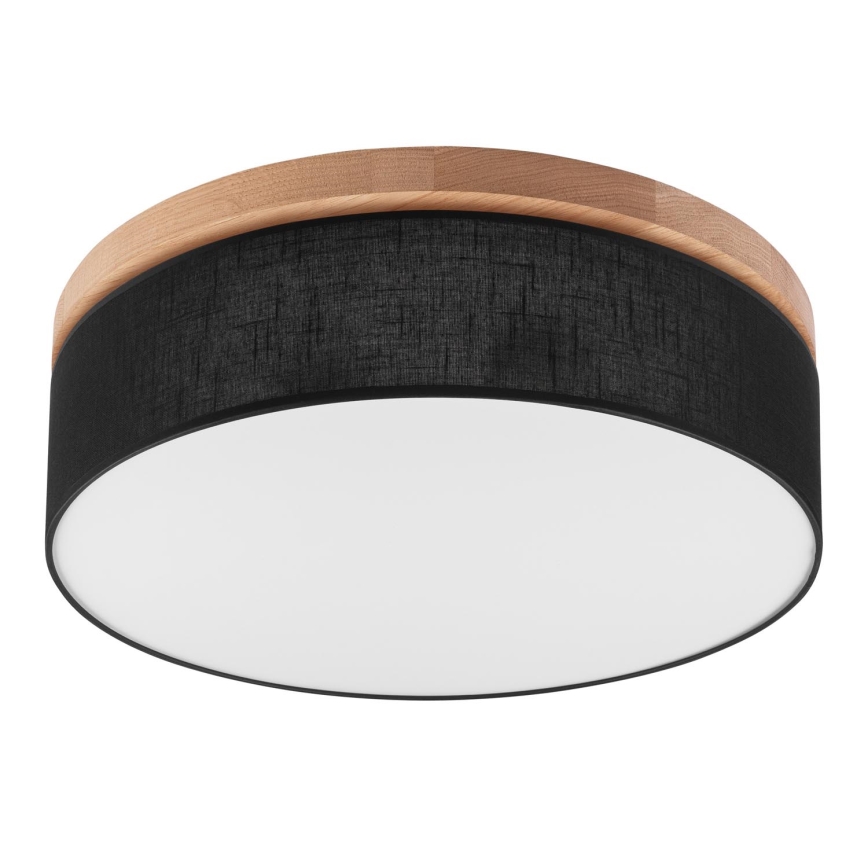 Brilagi - LED Stropna svjetiljka BELLADONNA 3xE27/15W/230V pr. 50 cm crna/hrast
