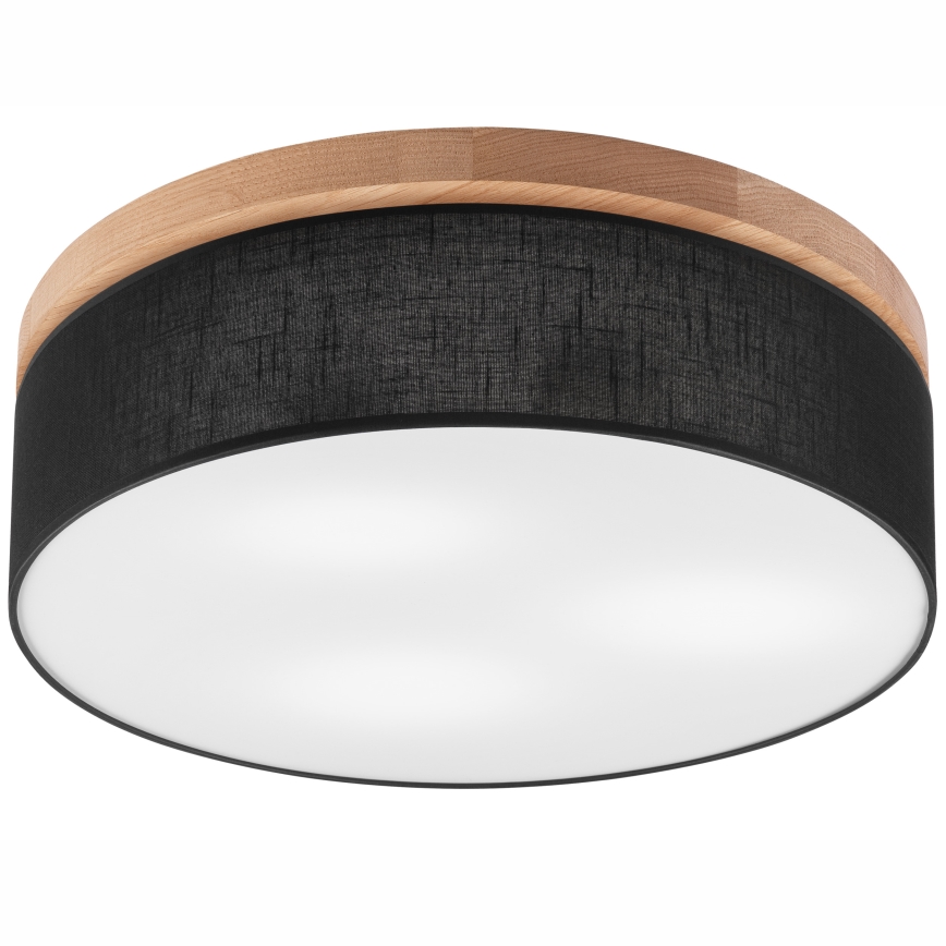 Brilagi - LED Stropna svjetiljka BELLADONNA 3xE27/15W/230V pr. 50 cm crna/hrast