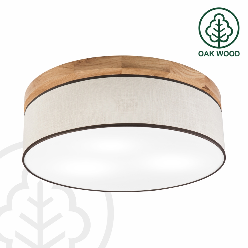 Brilagi - LED stropna svjetiljka BELLADONNA 3xE27/15W/230V promjer 50 cm krem/hrast