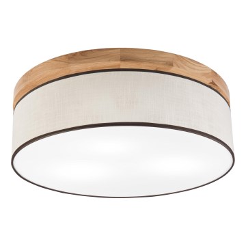 Brilagi - LED Stropna svjetiljka BELLADONNA 3xE27/15W/230V pr. 50 cm krem/hrast