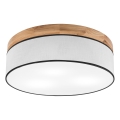 Brilagi - LED Stropna svjetiljka BELLADONNA 3xE27/15W/230V promjer 50 cm bijela/hrast