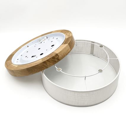 Brilagi - LED stropna svjetiljka BELLADONNA LED/20W/230V Ø 30 cm bijela/hrast