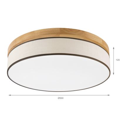 Brilagi - LED Stropna svjetiljka BELLADONNA LED/36W/230V 50 cm krem/buk
