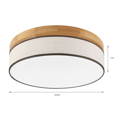 Brilagi - LED Stropna svjetiljka BELLADONNA LED/36W/230V Ø 40 cm krem/dub