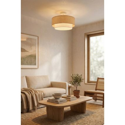 Brilagi - LED stropna svjetiljka BOHO ECO 1xE27/10W/230V Ø 40 cm bež/krem