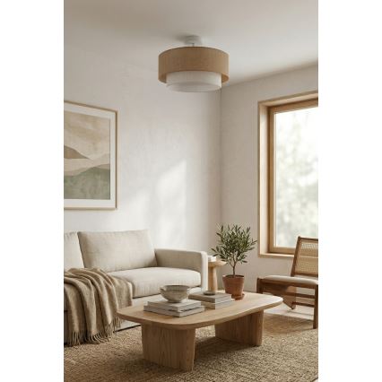 Brilagi - LED stropna svjetiljka BOHO ECO 1xE27/10W/230V Ø 40 cm bež/krem