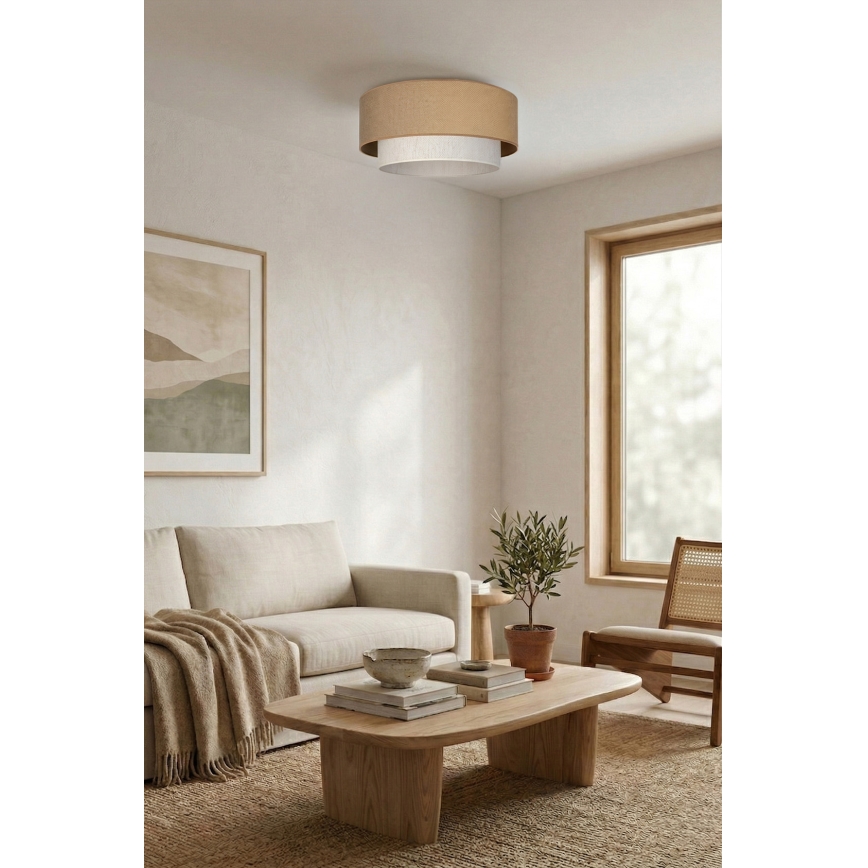 Brilagi - LED stropna svjetiljka BOHO ECO 1xE27/10W/230V Ø 40 cm bež/krem