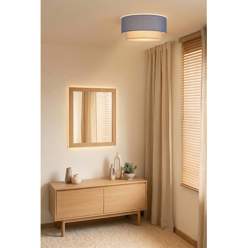 Brilagi - LED stropna svjetiljka BOHO ECO 1xE27/10W/230V Ø 40 cm plava/krem