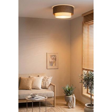 Brilagi - LED stropna svjetiljka BOHO ECO 1xE27/10W/230V Ø 40 cm smeđa/krem