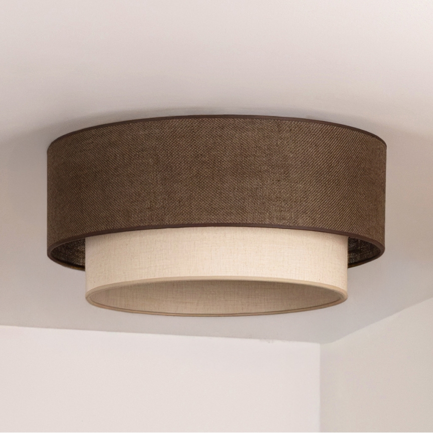 Brilagi - LED stropna svjetiljka BOHO ECO 1xE27/10W/230V Ø 40 cm smeđa/krem