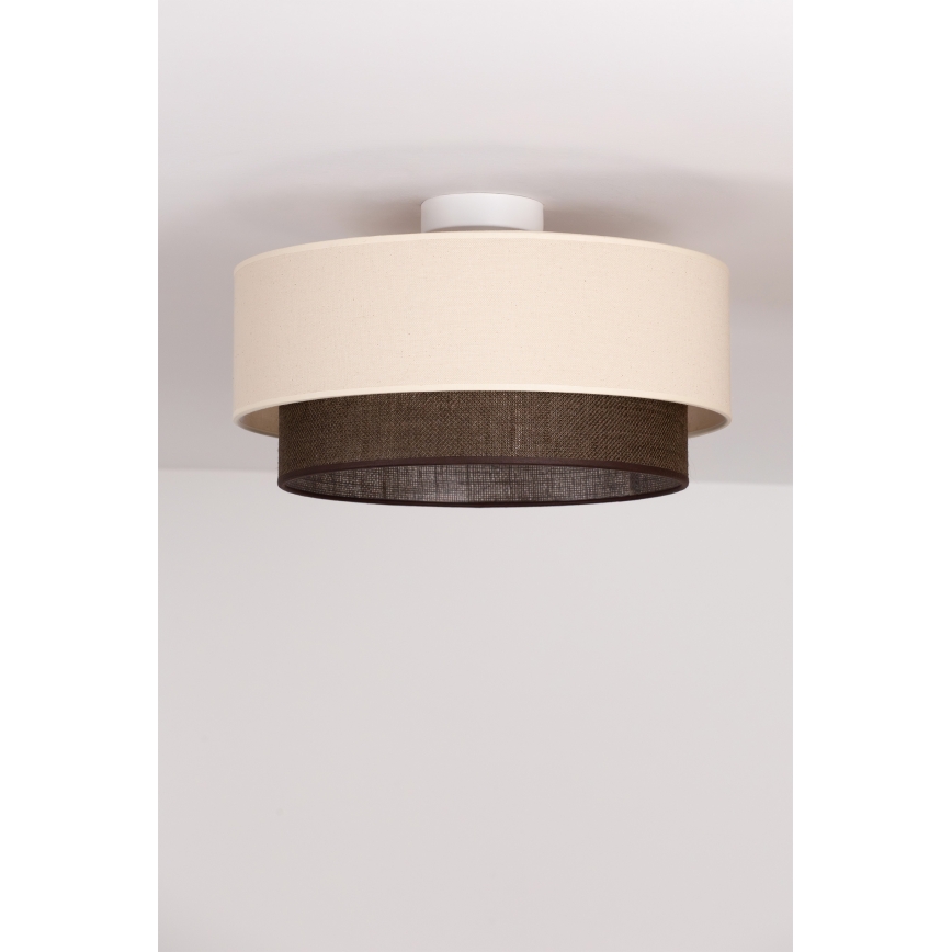 Brilagi - LED stropna svjetiljka BOHO STYLE 1xE27/15W/230V Ø 40 cm krem/smeđa