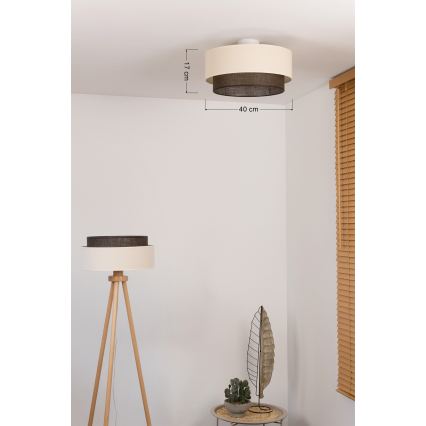 Brilagi - LED stropna svjetiljka BOHO STYLE 1xE27/15W/230V Ø 40 cm krem/smeđa