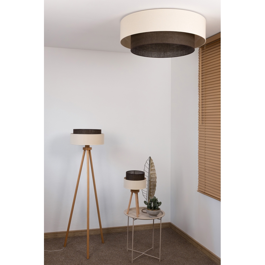 Brilagi - LED stropna svjetiljka BOHO STYLE 3xE27/15W/230V promjer 80 cm krem/smeđa