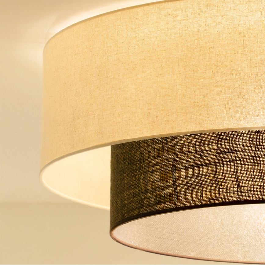 Brilagi - LED stropna svjetiljka BOHO STYLE 3xE27/15W/230V promjer 80 cm krem/smeđa