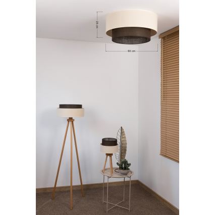 Brilagi - LED stropna svjetiljka BOHO STYLE 3xE27/15W/230V Ø 60 cm krem/smeđa