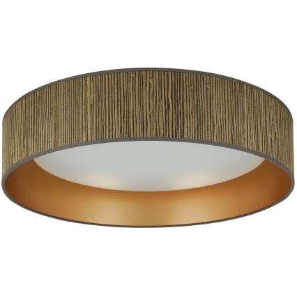 Brilagi - LED Stropna svjetiljka BOSTON ROLLER LED/24W/230V pr. 45 cm slama smeđa/zlatna