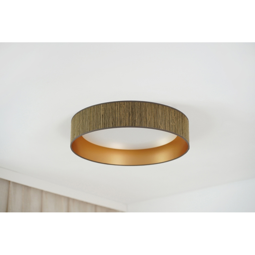 Brilagi - LED Stropna svjetiljka BOSTON ROLLER LED/24W/230V pr. 45 cm slama smeđa/zlatna