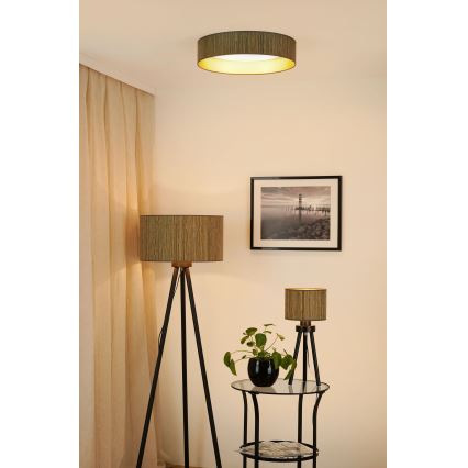 Brilagi - LED Stropna svjetiljka BOSTON ROLLER LED/24W/230V pr. 45 cm slama smeđa/zlatna
