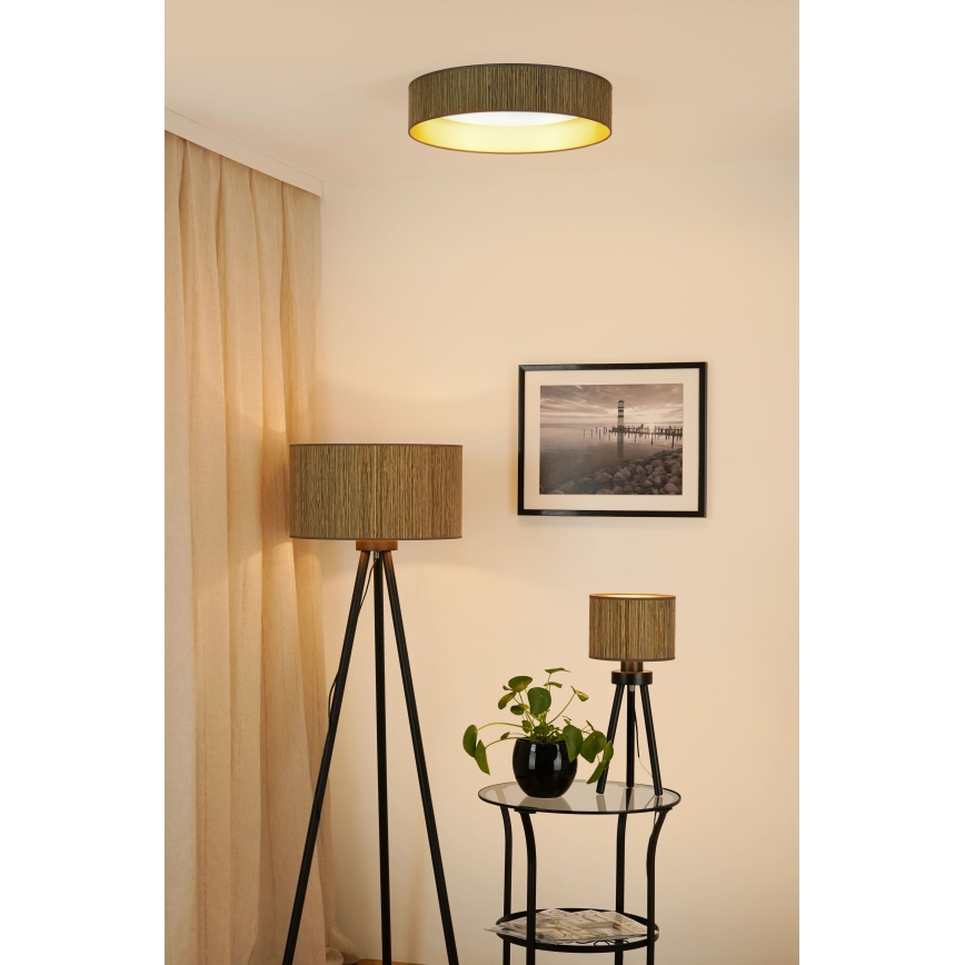 Brilagi - LED Stropna svjetiljka BOSTON ROLLER LED/24W/230V pr. 45 cm slama smeđa/zlatna