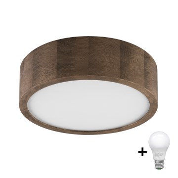 Brilagi - LED Stropna svjetiljka CARVALHO 1xE27/60W/230V hrast pr. 27 cm