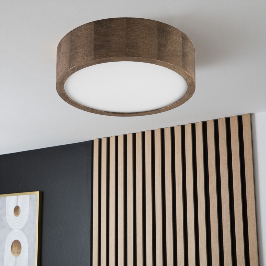 Brilagi - LED Stropna svjetiljka CARVALHO 1xE27/60W/230V hrast pr. 27 cm