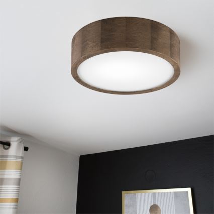 Brilagi - LED Stropna svjetiljka CARVALHO 1xE27/60W/230V hrast pr. 27 cm