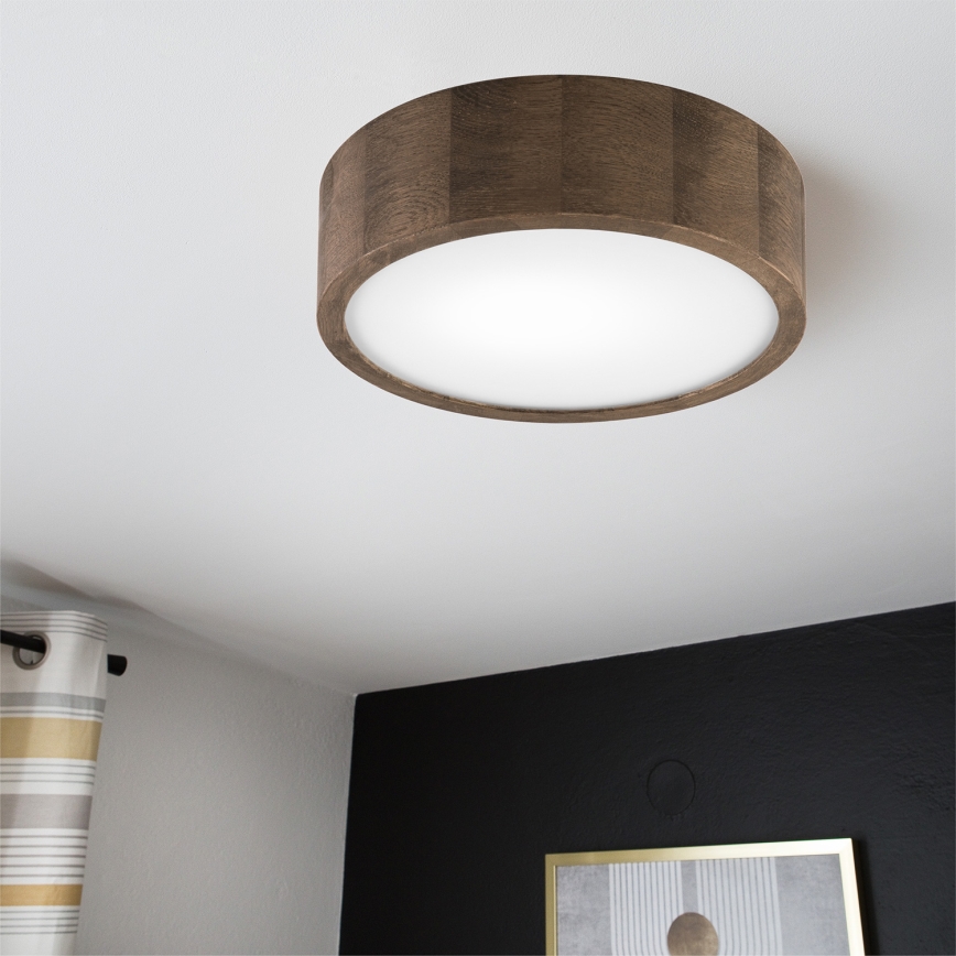 Brilagi - LED Stropna svjetiljka CARVALHO 1xE27/60W/230V hrast pr. 27 cm