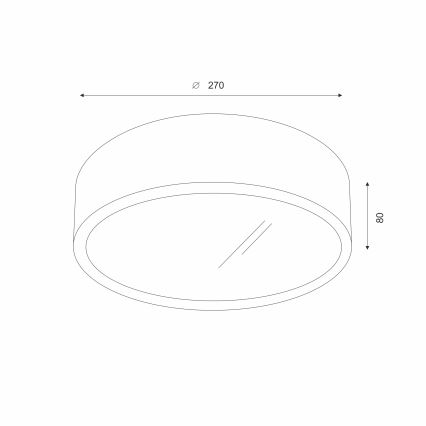 Brilagi - LED Stropna svjetiljka CARVALHO 1xE27/60W/230V hrast pr. 27 cm