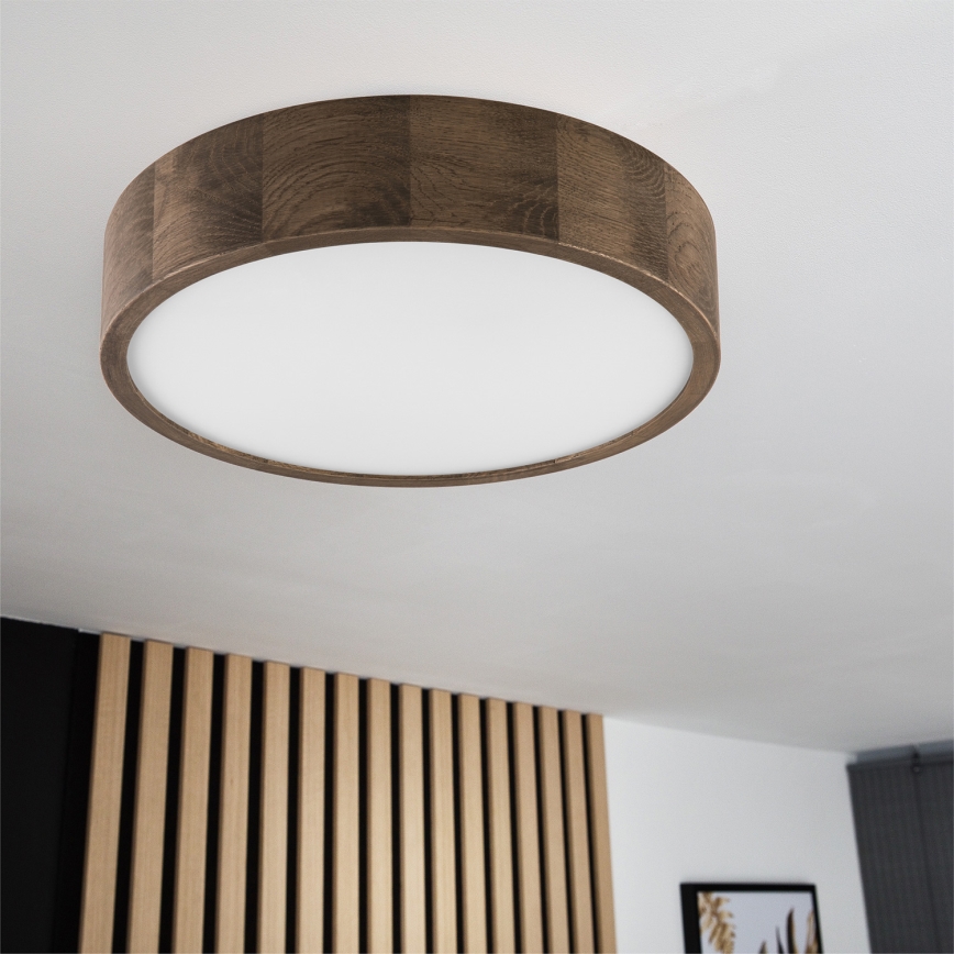 Brilagi - LED stropna svjetiljka CARVALHO 2xE27/15W/230V hrast/orah Ø 37 cm