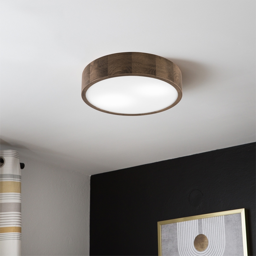Brilagi - LED stropna svjetiljka CARVALHO 2xE27/15W/230V hrast/orah Ø 37 cm