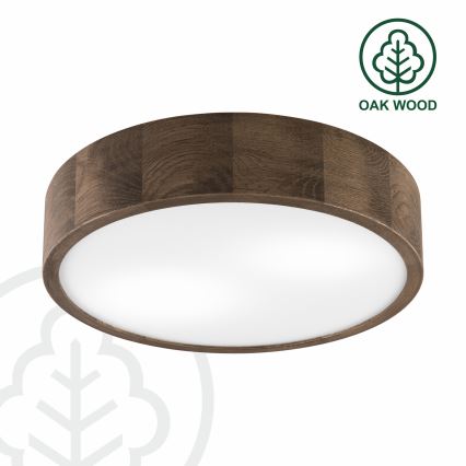 Brilagi - LED stropna svjetiljka CARVALHO 2xE27/15W/230V hrast/orah Ø 37 cm