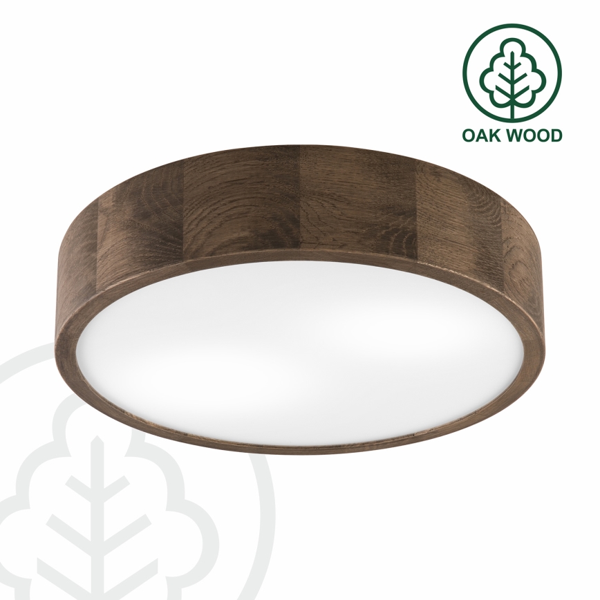 Brilagi - LED stropna svjetiljka CARVALHO 2xE27/15W/230V hrast/orah Ø 37 cm