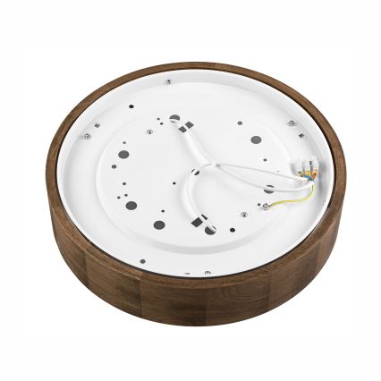 Brilagi - LED stropna svjetiljka CARVALHO 2xE27/15W/230V hrast/orah Ø 37 cm