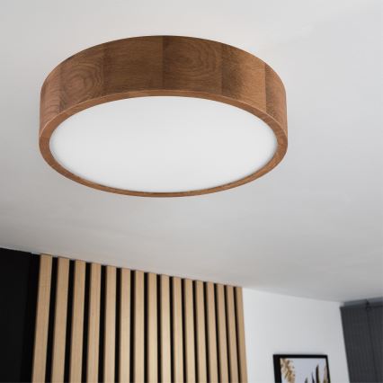 Brilagi - LED stropna svjetiljka CARVALHO 2xE27/15W/230V hrast-trešnja, Ø 37 cm