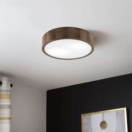 Brilagi - LED Stropna svjetiljka CARVALHO 2xE27/60W/230V hrast orah pr. 37 cm