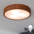 BRILAGI - LED stropna svjetiljka CARVALHO 3xE27/15W/230V, hrast/trešnja, Ø 47 cm