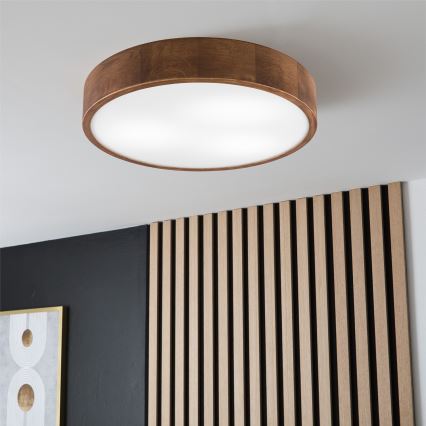 Brilagi - LED stropna svjetiljka CARVALHO 3xE27/15W/230V, hrast/trešnja, Ø 47 cm