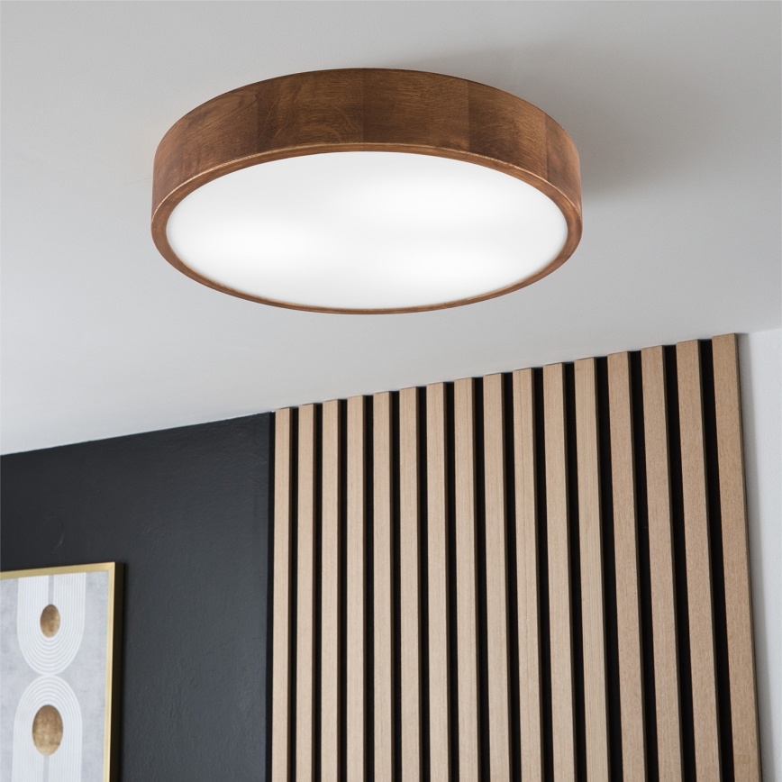 Brilagi - LED stropna svjetiljka CARVALHO 3xE27/15W/230V, hrast/trešnja, Ø 47 cm
