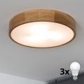 BRILAGI - LED stropna svjetiljka CARVALHO 3xE27/15W/230V hrast Ø 47,5 cm