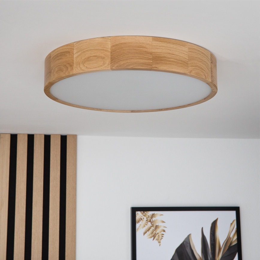 Brilagi - LED stropna svjetiljka CARVALHO 3xE27/15W/230V hrast Ø 47,5 cm